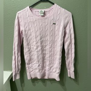 Lacoste pink cables knit sweater